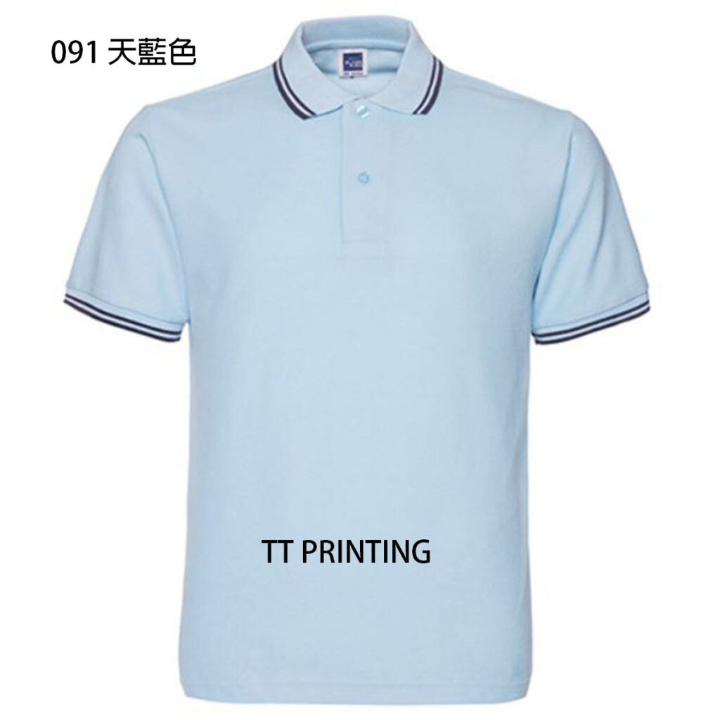 POLO-18 間色領混棉POLO