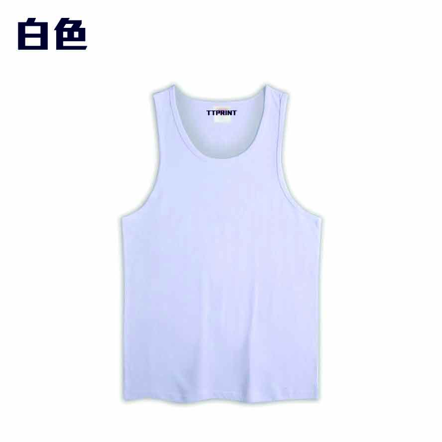TEE-13A 淨色全棉運動背心 - Image 8