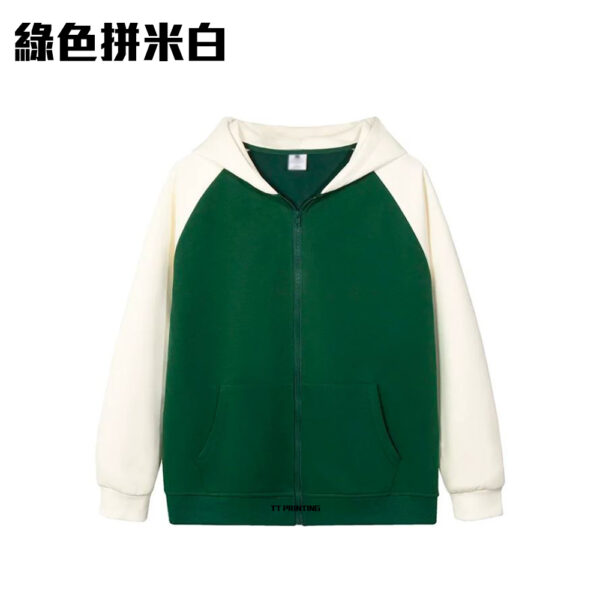 ZIP-12A 拼色全棉薄款拉鏈外套