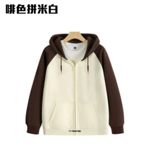 ZIP-12B 拼色抓絨拉鏈外套 - Image 2