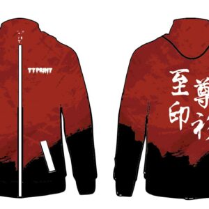 ZIP-06 訂做款全身印抓絨拉鏈外套 - Image 4
