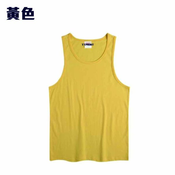 TEE-13A 淨色全棉運動背心 - Image 7