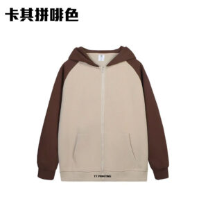 ZIP-12A 拼色全棉薄款拉鏈外套 - Image 5