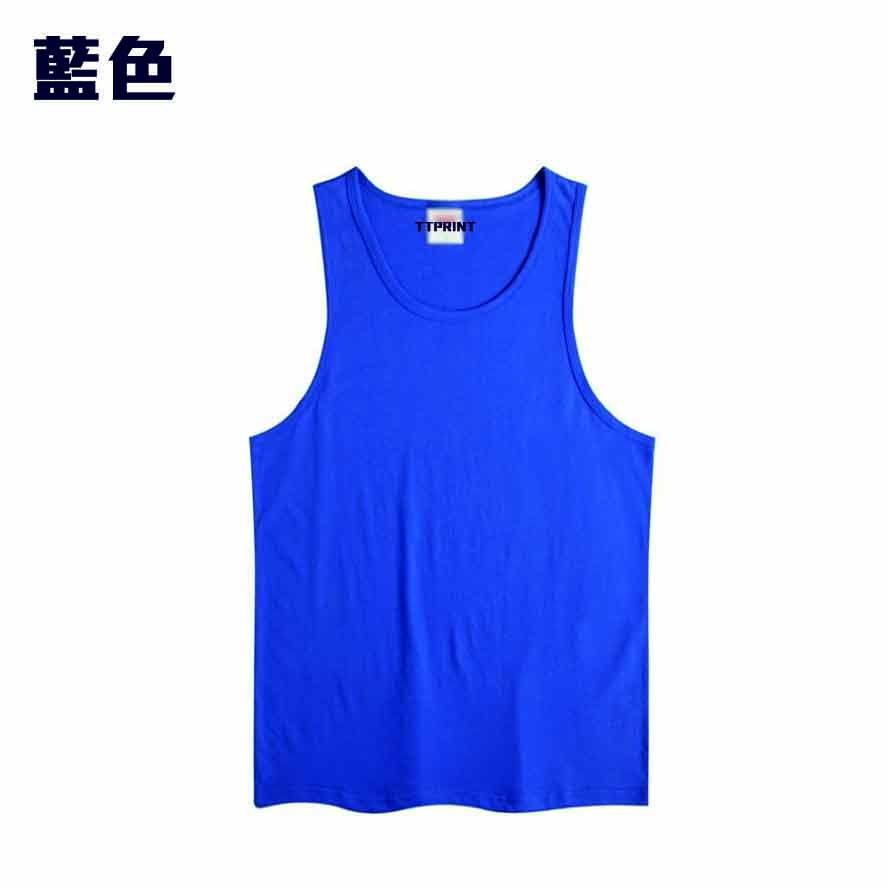 TEE-13A 淨色全棉運動背心 - Image 6