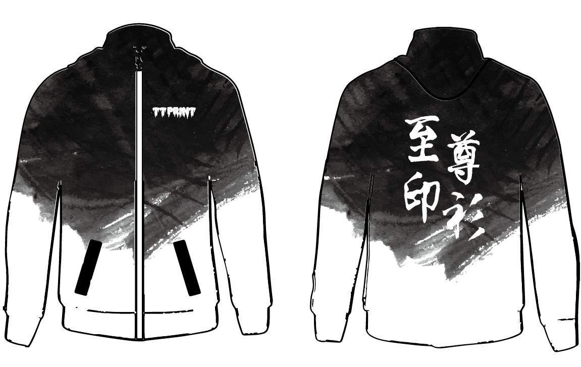 ZIP-06 訂做款全身印抓絨拉鏈外套