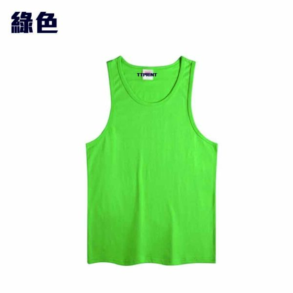 TEE-13A 淨色全棉運動背心 - Image 5