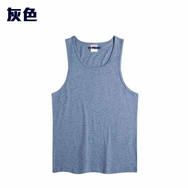 TEE-13A 淨色全棉運動背心 - Image 4