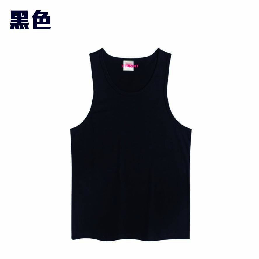 TEE-13A 淨色全棉運動背心 - Image 3