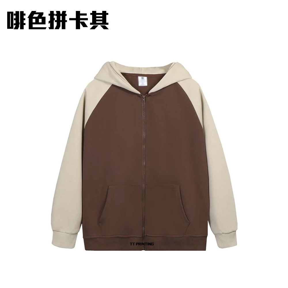 ZIP-12A 拼色全棉薄款拉鏈外套 - Image 2