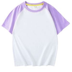 TEE-14 牛角袖全棉TEE - Image 1