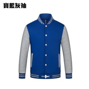 BAS-06 厚款滑面混棉棒球褸 - Image 8