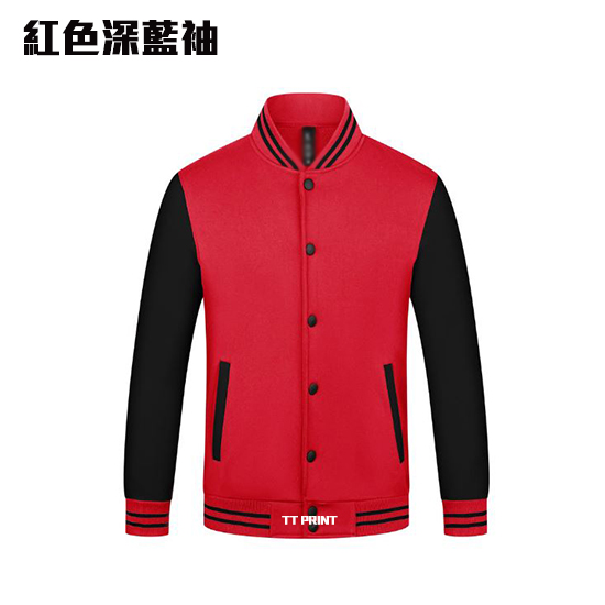 BAS-06 厚款滑面混棉棒球褸 - Image 4