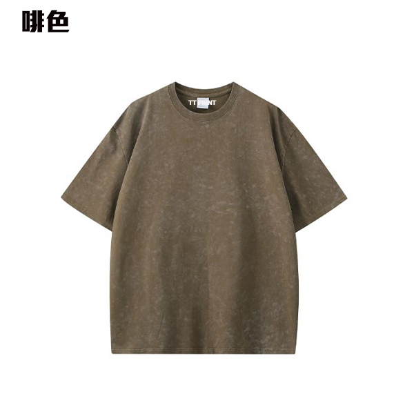 TEE-04C  OVERSIZE重磅落肩洗水TEE - Image 4