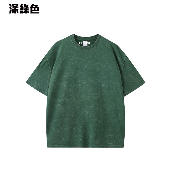 TEE-04C  OVERSIZE重磅落肩洗水TEE - Image 5