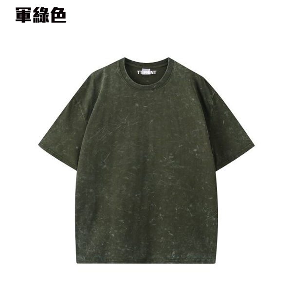 TEE-04C  OVERSIZE重磅落肩洗水TEE - Image 2