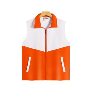 WIN-11A 拼色雙層薄款馬甲風褸 - Image 1