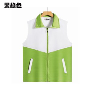 WIN-11A 拼色雙層薄款馬甲風褸 - Image 6