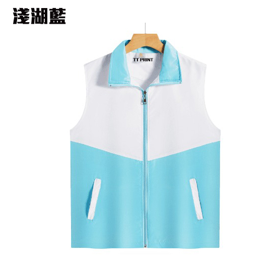 WIN-11A 拼色雙層薄款馬甲風褸 - Image 9