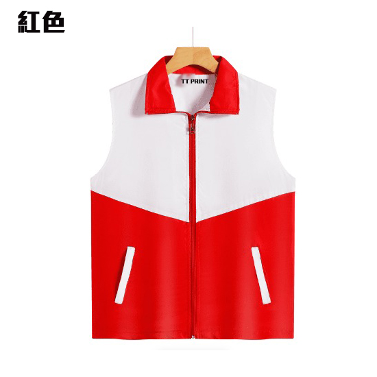 WIN-11A 拼色雙層薄款馬甲風褸 - Image 11