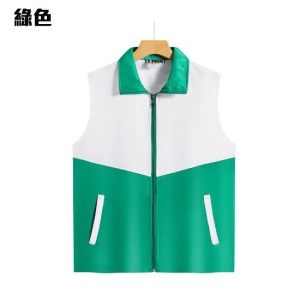 WIN-11A 拼色雙層薄款馬甲風褸 - Image 2