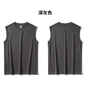 TEE-13 220G日系全棉運動背心 - Image 4