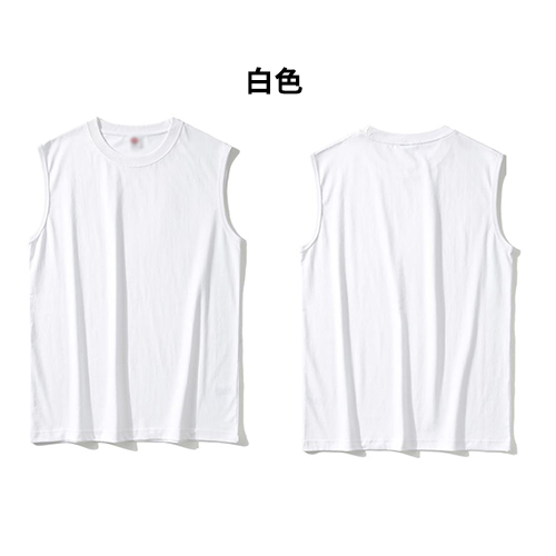 TEE-13 220G日系全棉運動背心 - Image 2