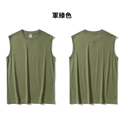 TEE-13 220G日系全棉運動背心 - Image 5